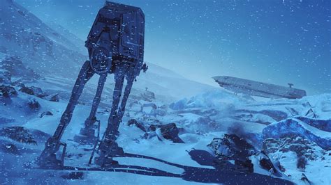 Hoth, Star Wars, video games, Star Wars: Battlefront, blue HD Wallpaper