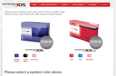 Where are my Nintendo 3DS colors?