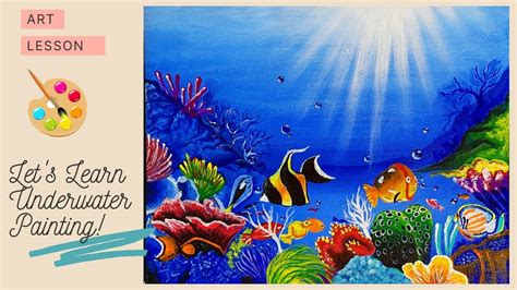 Painting blue and green ocean art Sea Coral Painting coral Nautical ...