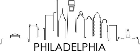 Philadelphia Skyline Outline