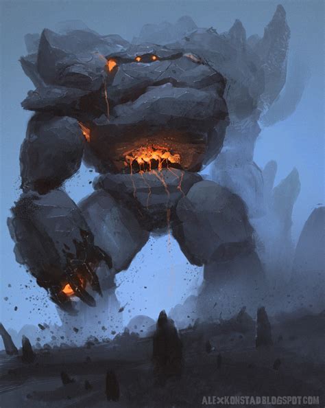 Rock Golem Sketch by AlexKonstad on DeviantArt