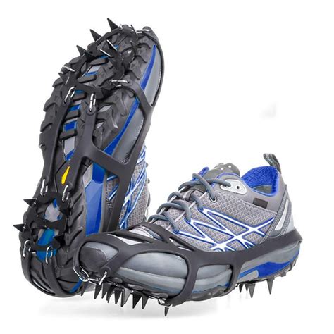 AGPtek 18 Claws Ice Grip Snow Traction Cleat for Hiking Camping Anti ...