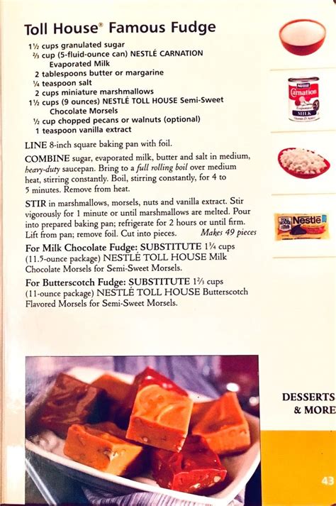 Toll House Famous Fudge | Toll house fudge recipe, Fudge recipes ...