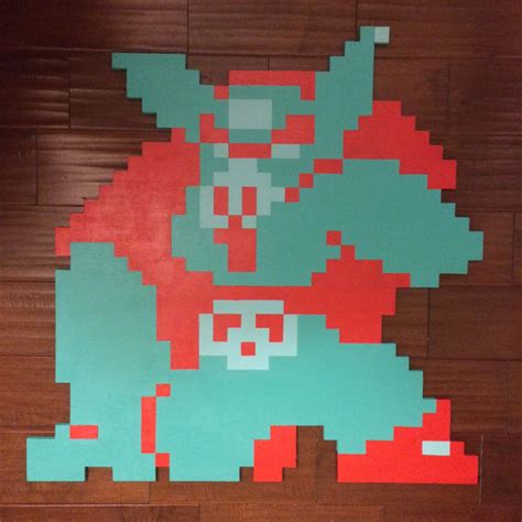 The Legend of Zelda 8Bit 3-D Wallhanging Handmade woodcut