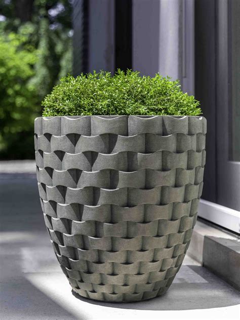 M Weave Round Planter - Tall | Planters, Planter pots, Diy flower pots