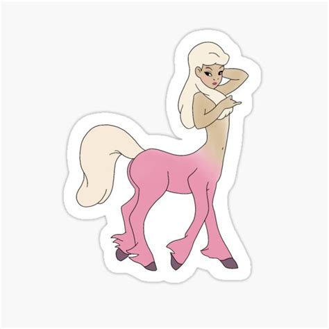 "Fantasia Centaurette Pink Sticker" Sticker for Sale by jenniferhanson ...