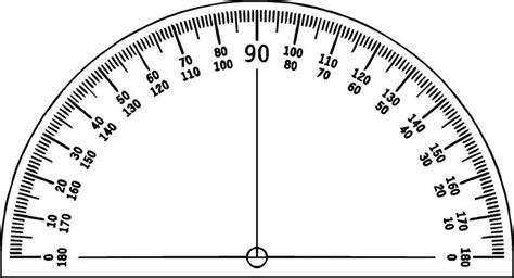 Large & Small Printable Protractor 360° 180° PDF | Protractor, Math ...