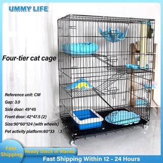 Cat Cage Easy Assemble Kitten Hamster Cage Pet 2/3/4 Large Layer ...