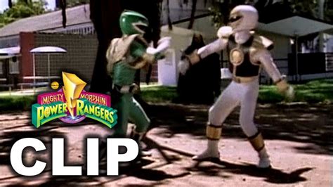 Mighty Morphin Power Rangers White Ranger Vs Green Ranger