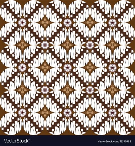 Geometric ethnic pattern on javanese batik Vector Image