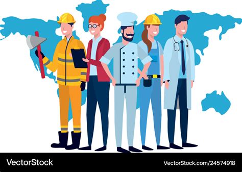 Labor day job cartoon Royalty Free Vector Image