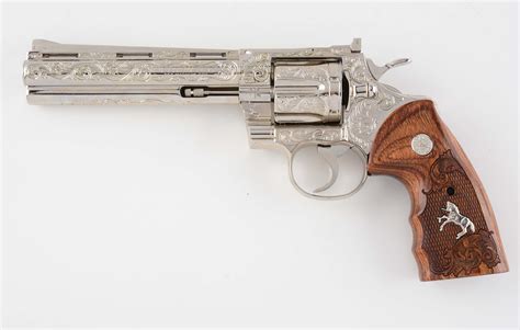 Lot Detail - (C) ENGRAVED COLT PYTHON DOUBLE ACTION REVOLVER.