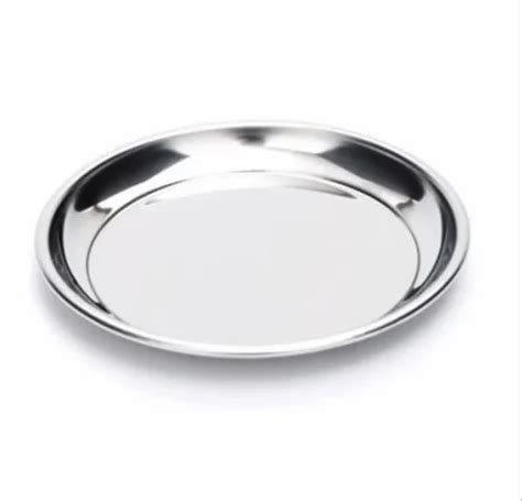 Stainless Steel Dinner Plate, 8 inch at best price in Ahmedabad | ID ...