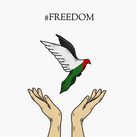 illustration vector of freedom bird with palestine skin perfect for ...