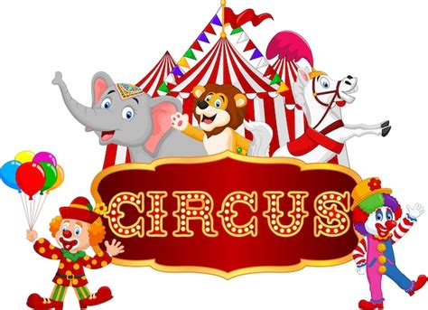 Premium Vector | Cartoon happy animal circus