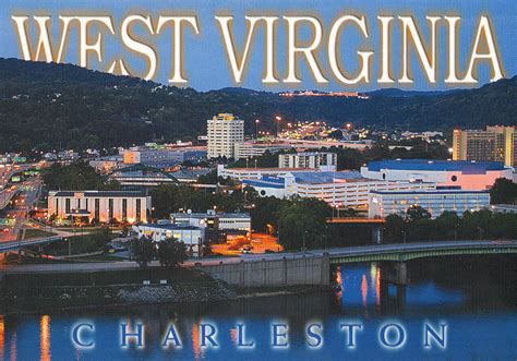 Charleston, WV Night View Postcard | Skyline Tag from eowyn … | Flickr