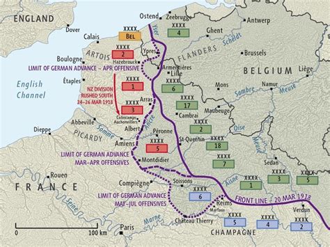 The Spring Offensive 1918: World War I | Spring offensive, Map ...