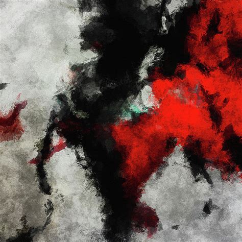 Black and Red Abstract Minimalist Painting Digital Art by Inspirowl ...