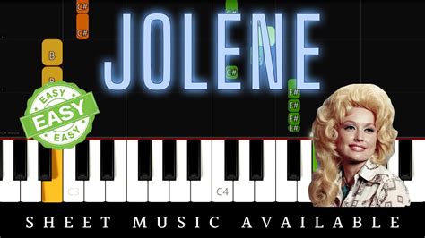 Dolly Parton - Jolene (Easy Piano Tutorial) Chords - Chordify