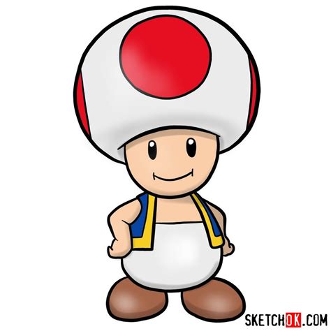 How to Draw Toad from Super Mario