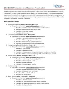 HOSA Mathematical Formula