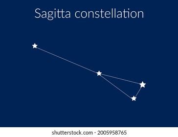 Sagitta Zodiac Constellation Sign Stars On Stock Vector (Royalty Free ...