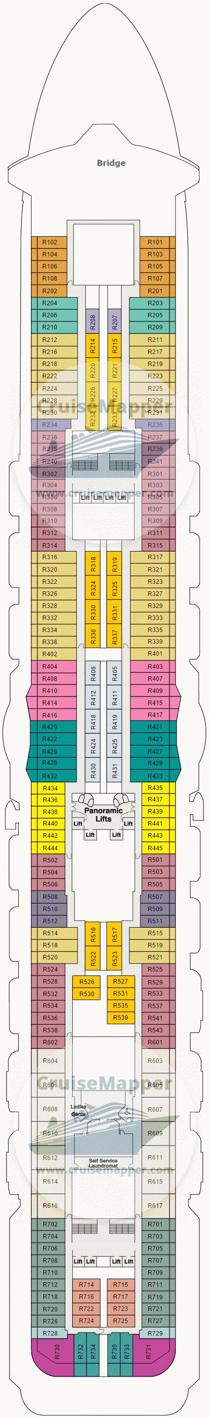 Majestic Princess deck 14 plan | CruiseMapper