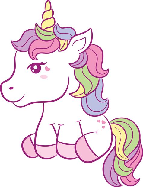 cute unicorn drawing with magical colors 5615559 Vector Art at Vecteezy