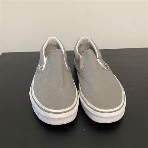 Grey Slip On Vans Size US women’s 7/men’s 5.5 only... - Depop