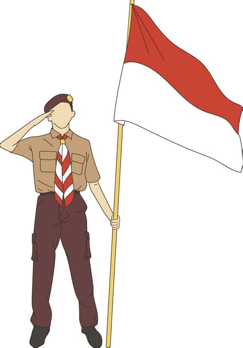 Pramuka aka Indonesian Scout Illustration 25374472 Vector Art at Vecteezy