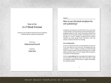 Word Book Template – bonus