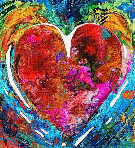 Colorful Heart Art - Everlasting - By Sharon Cummings Painting by ...