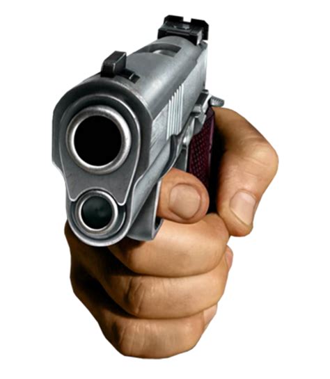 Hand Pointing a Gun Template (Transparent PNG) | Hand Pointing a Gun ...