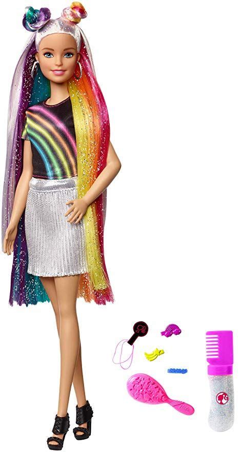 Barbie️ Rainbow Sparkle Hair Doll | Barbie hair, Barbie dress fashion ...