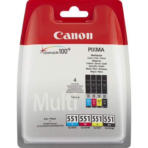 Canon Tinte CLI-551 Multipack 6509B009 schwarz, cyan, magenta, gelb ...