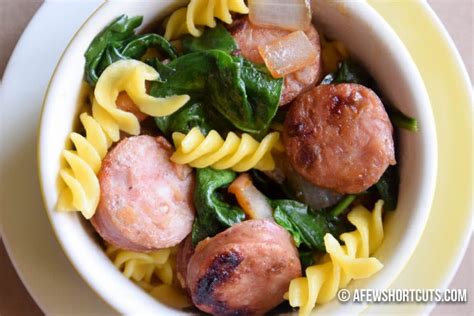 Chicken Apple Sausage Pasta Recipe - A Few Shortcuts