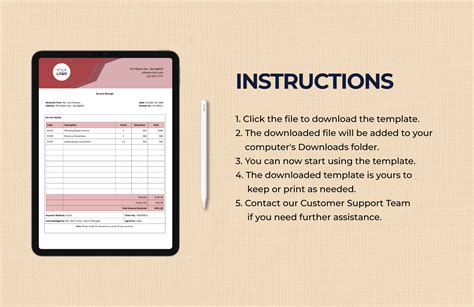 Service Receipt Template in Word - Download | Template.net