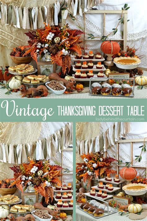 Vintage Thanksgiving Dessert Table