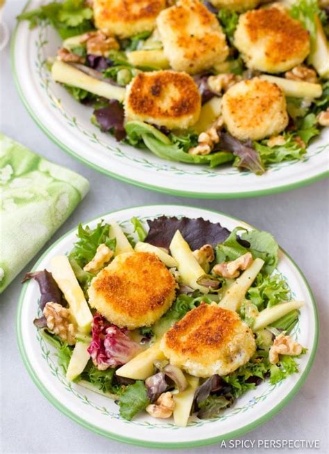 Fried Goat Cheese Salad - A Spicy Perspective