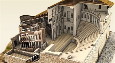 Teatro Olimpico (Vicenza, 16th century) - 3D scene - Mozaik Digital ...