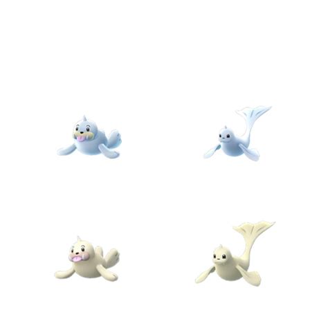 Seel and Dewgong regular vs shiny : TheSilphRoad