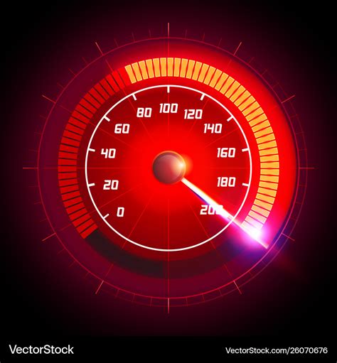 Speed motion with fast speedometer car Royalty Free Vector