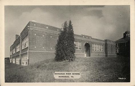 Manassas High School Virginia Postcard