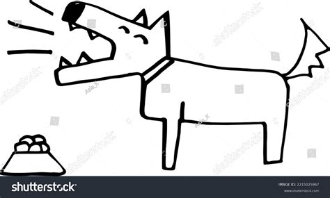 Barking Dog Vector Hand Drawing Illustration Stock Vector (Royalty Free ...