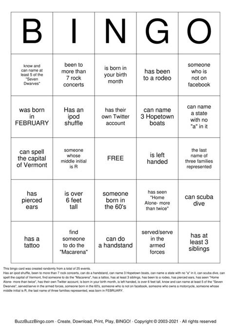 Family Reunion Bingo Bingo Cards to Download, Print and Customize!