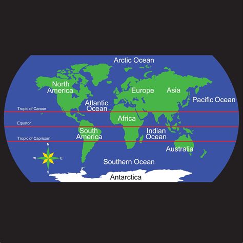 Equator On World Map