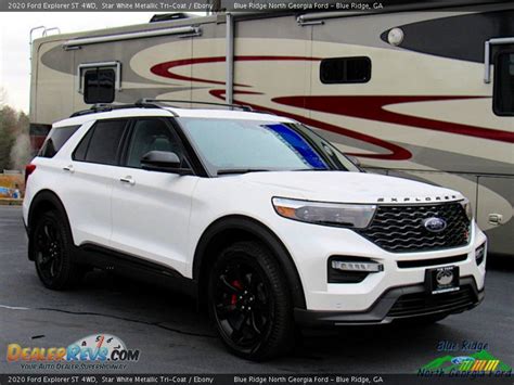 2020 Ford Explorer ST 4WD Star White Metallic Tri-Coat / Ebony Photo #7 ...