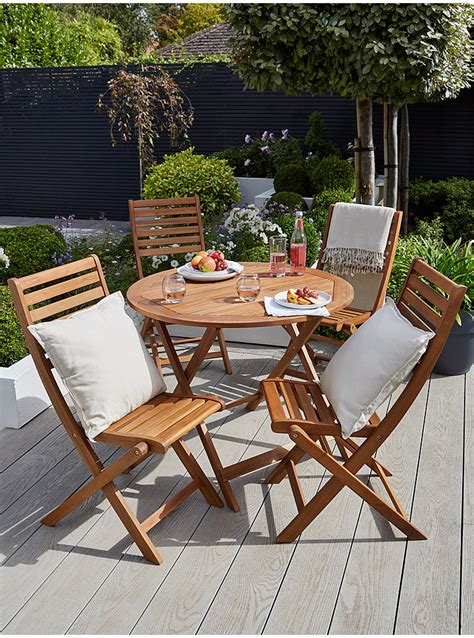 5 Piece Wooden Patio Set | Outdoor & Garden | George at ASDA