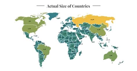 World Map Actual Sizes - Show Me The United States Of America Map