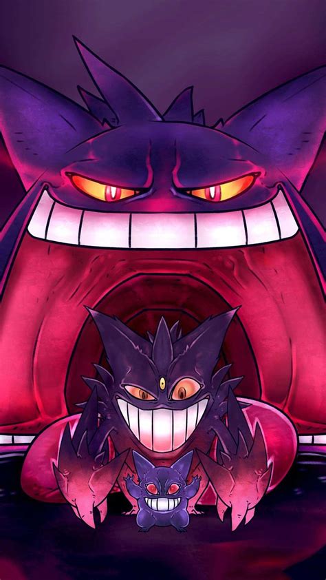 Gengar Wallpaper Explore more Biped, Bipedal Pokémon, Dark purple ...